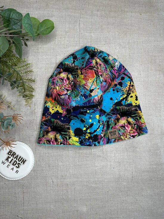 Starpsezonas beanie cepure -  Košās lauvas 54-56.izm